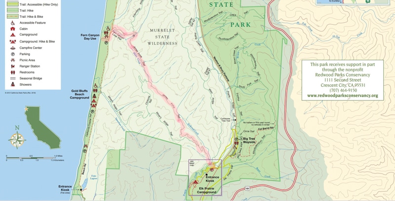 詹姆斯欧文步道地图从草原溪州立公园宣传册