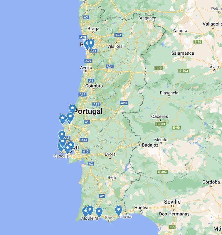 万博客户端登录葡萄牙单人旅行地图